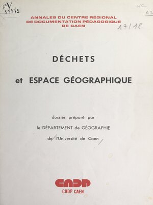 cover image of Déchets et espace géographique